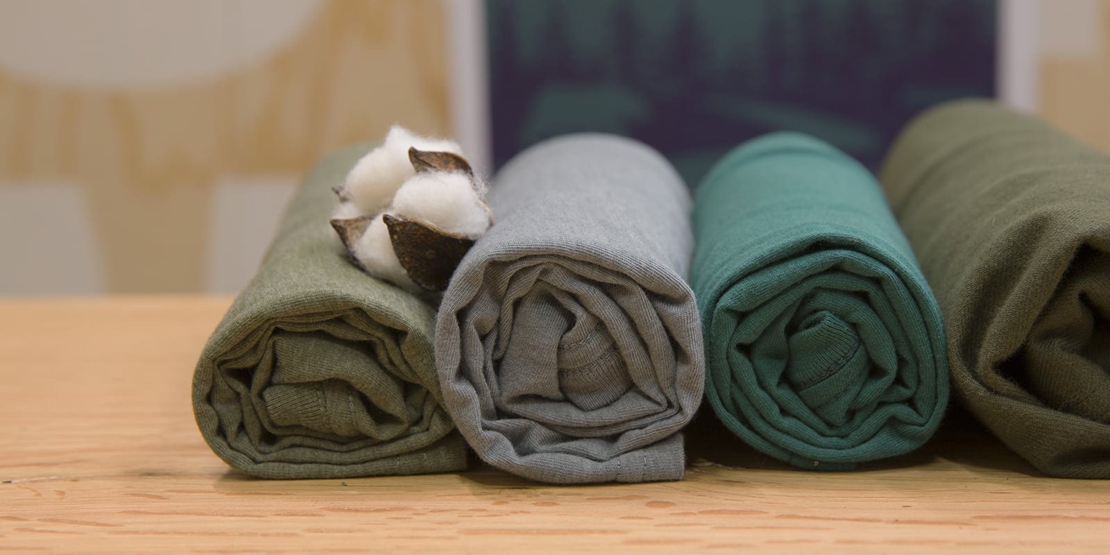 rolled t-shirts with cotton ball