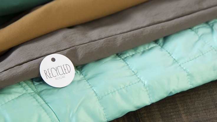 recycled label on clothes