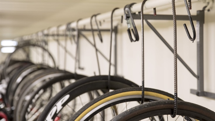 storing road bike outside