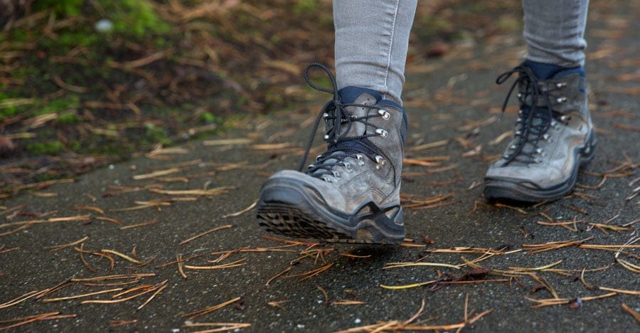 high leg walking boots