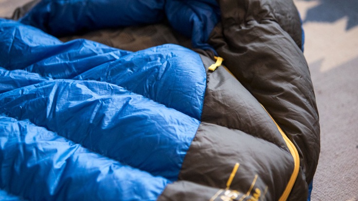 detail of the loft on a sleeping bag