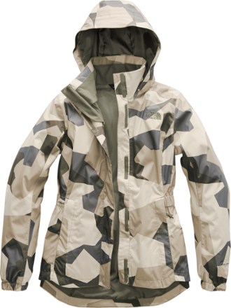 north face camo rain jacket