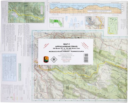 PATC Appalachian Trail Map: US Route 30 to PA-MD State Line and Other Trails 0