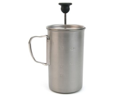 Exploration Gadget Titanium Camping Coffee Maker Use As French Press, Coffee Pot, Titanium Cup, Tea Pot, Camping Cookware