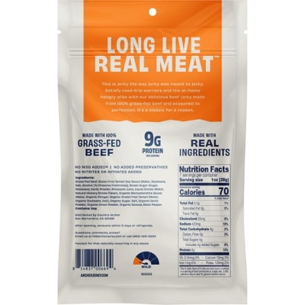 Country Archer Jerky Co. Grass-Fed Beef Jerky - 7 oz. 1