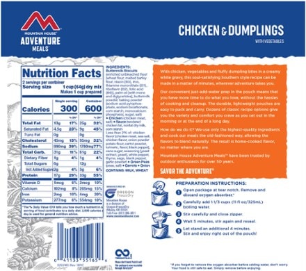 Mountain House Chicken and Dumplings - 2 Servings 1