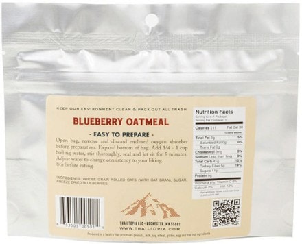 Trailtopia Blueberry Oatmeal - 1 Serving 1