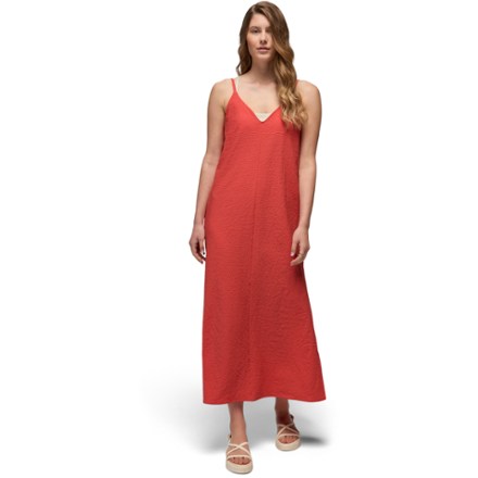 lara beach dress prana Women's Coastal Sol Maxi Red XL peached finish for a