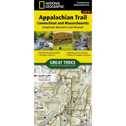 National Geographic Appalachian Trail: Connecticut and Massachusetts Topographic Map Guide 0