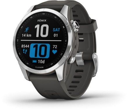 Garmin Fenix 7S - Silver with Graphite Band