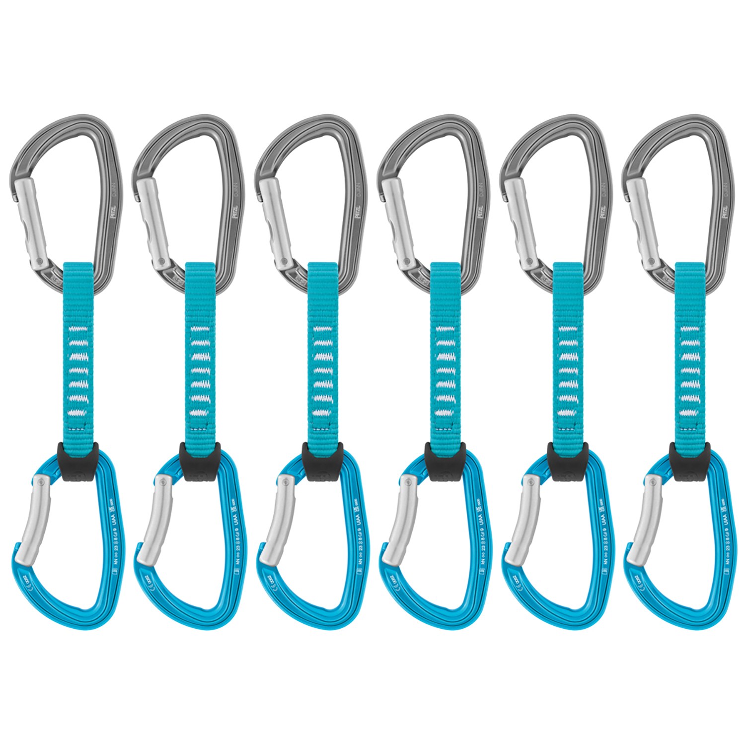 Petzl Djinn Axess Quickdraws - Package of 6 Blue 11 Cm