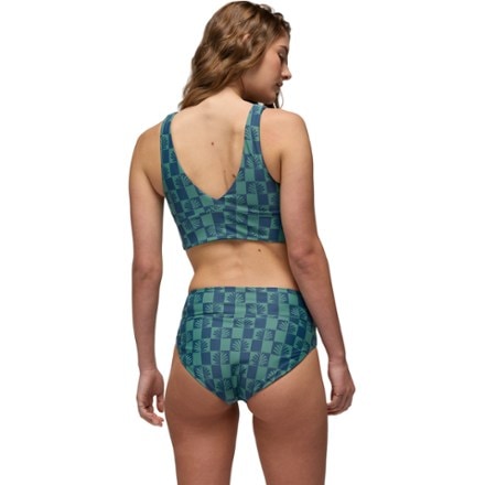 prAna Summer Wave High-Rise Swimsuit Bottoms - Women's BLUFF BLUE CHECKER (Top not included)