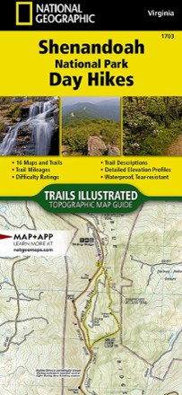 National Geographic Shenandoah National Park Day Hikes Topographic Map Guide 0