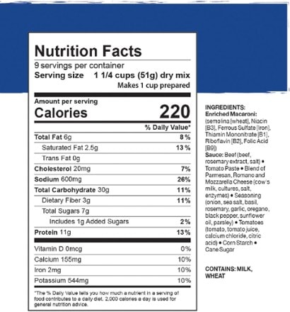 Mountain House Lasagna with Meat Sauce XL - 9 Servings 1