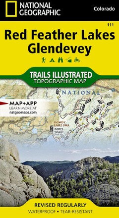 National Geographic Red Feather Lakes / Glendevey Topographic Map 0