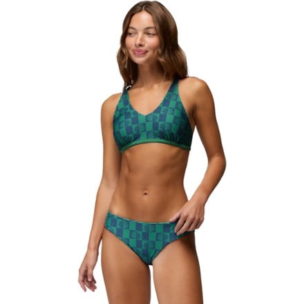 prAna Mallorca Reversible Swimsuit Top - Women's BLUFF BLUE CHECKER (Bottoms not included)