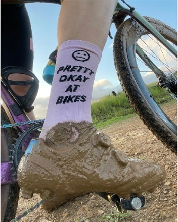 Ostroy Pretty Okay At Bikes Crew Socks 4