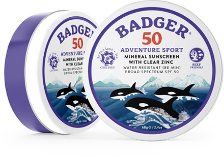 Badger SPF 50 Adventure Sport Mineral Sunscreen - 2.4 oz. Tin 3
