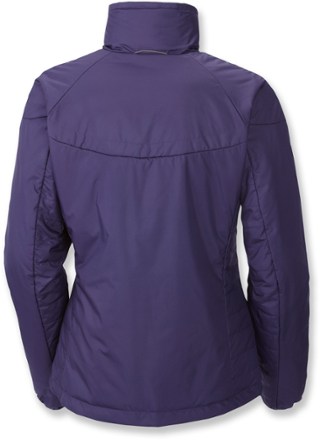 Back view liner jacket (Hyper Purple Plaid)