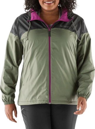 columbia flash forward lined windbreaker plus size