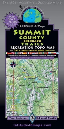 Latitude 40 Maps Summit County Trails - 7th Edition 0