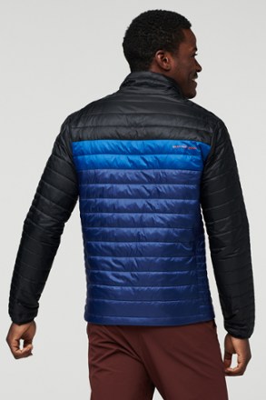 men's stretch packable primaloft insulated hooded jacket