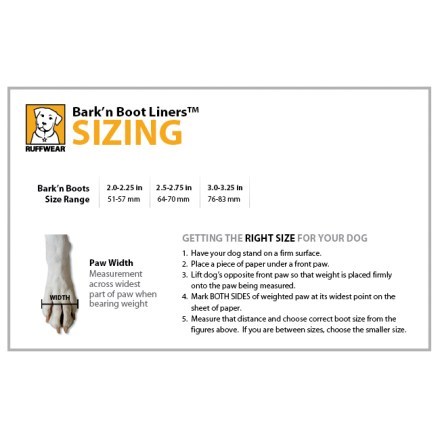 Sizing Chart (Obsidian/Black)