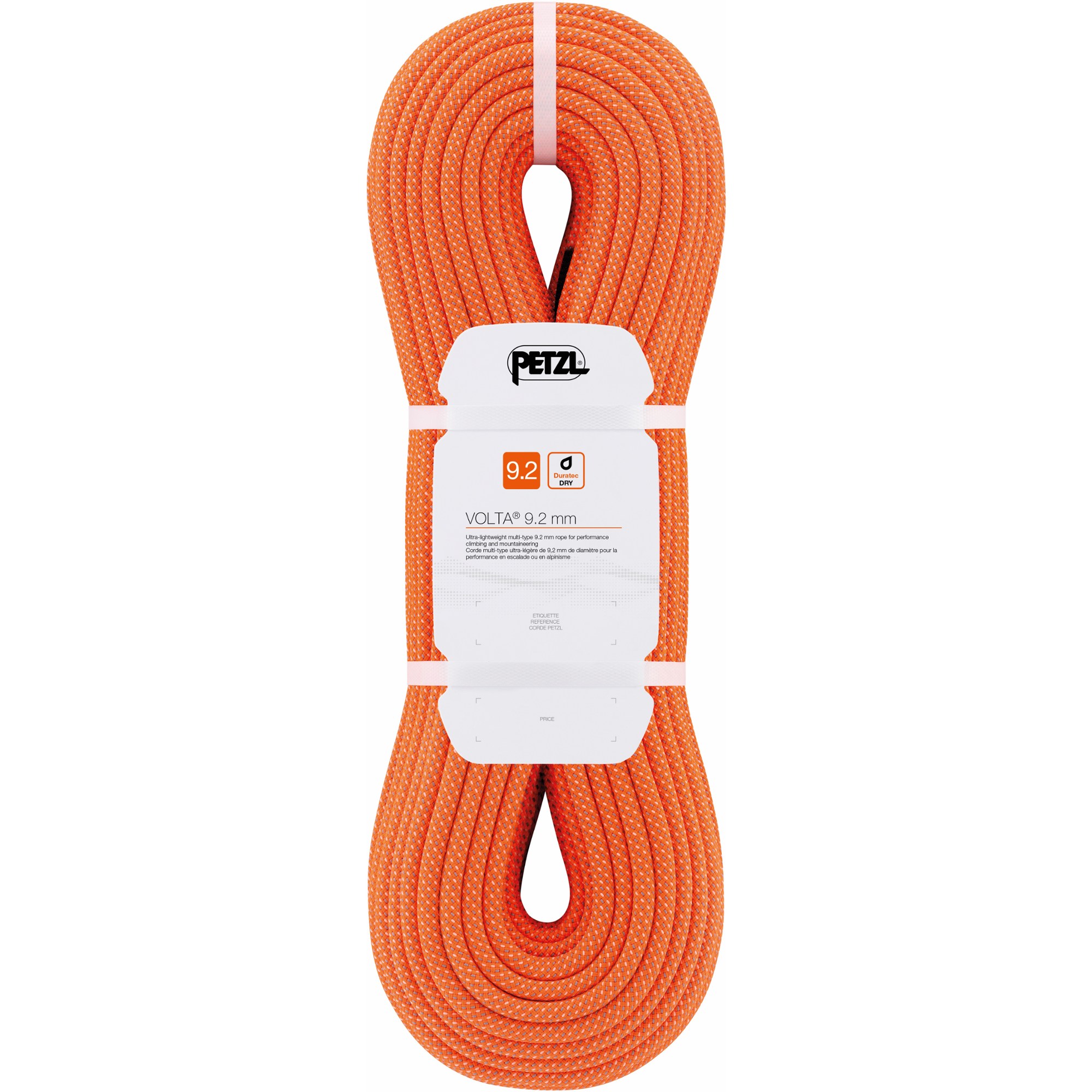 Petzl Volta 9.2 mm Dry Rope Orange 9.2 Mm X 60 M