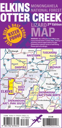 Purple Lizard Maps Elkins Otter Creek Map - 2nd Edition 1