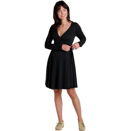 freesia long sleeve wrap dress reviews Toad&Co Women's Freesia Long-Sleeve Wrap Dress Purple S