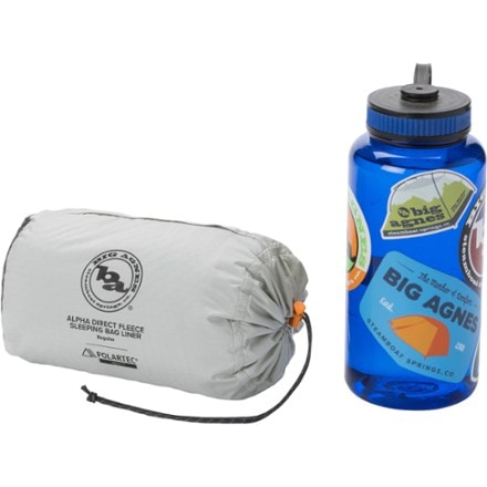 Big Agnes Alpha Direct Fleece Liner Water bottle not included