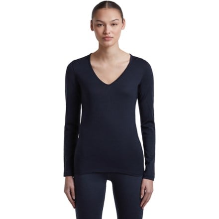 Icebreaker Merino 260 Oasis Long-Sleeve V-Neck Base Layer Top - Women's 1