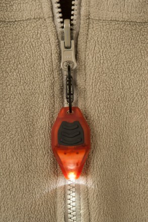 In use as zipper pull (Orange)