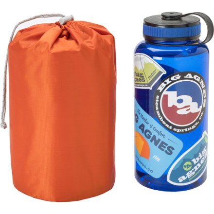 Big Agnes Iron Springs Insulated Sleeping Pad Water bottle for scale (not included)