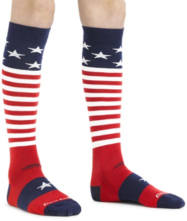 Darn Tough Captain Stripes Over-the-Calf Lightweight Ski and Snowboard Socks - Kids' 1