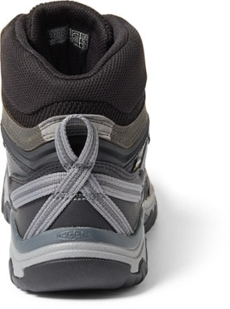 KEEN Ridge Flex Mid Waterproof Hiking Boots - Men's Back view (Magnet/Black)
