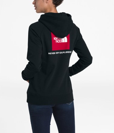 the north face women's red box pullover hoodie
