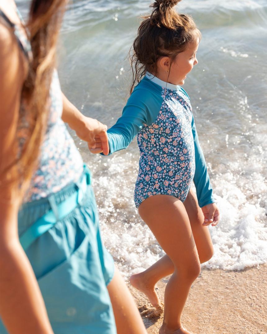 Location Image for Mini Long-Sleeve One-Piece Swimsuit - Kids'