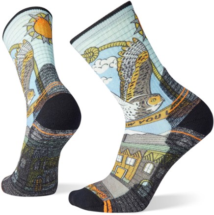 Smartwool Hike Light Cushion Print Crew Socks - Men's 0
