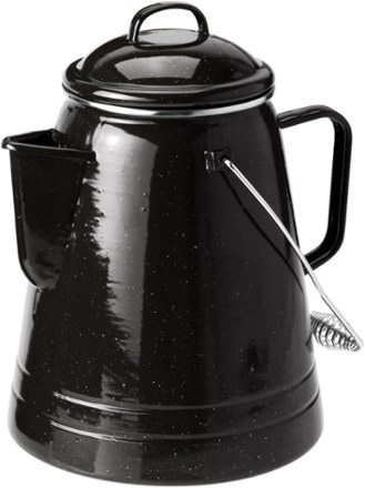 Granite Ware 3 qt Coffee Boiler. Enameled Steel 12 Cups Capacity. Perfect for Camping, Heat Coffee, Tea and Water Directly on Stove or Fire.