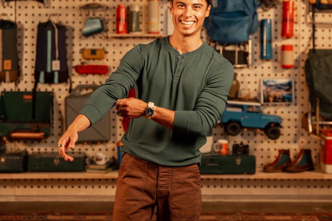 Location Image for Global Waffle Henley Shirt - Men's