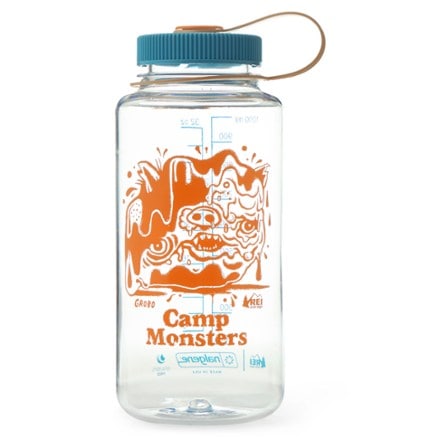 REI Co-op Nalgene Sustain Camp Monsters Wide-Mouth Water Bottle - 32 fl. oz. 0