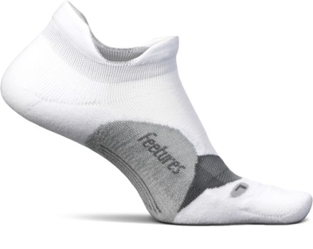 Feetures Elite Light Cushion No Show Tab Socks White S