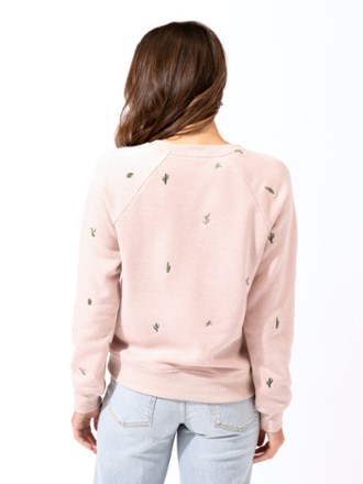 Threads 4 Thought Cacti Embroidery Triblend Crew Sweatshirt - Women's 1