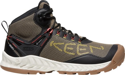 Keen Men's NXIS Evo Mid Waterproof Shoe - 8 - Brindle / Citronelle