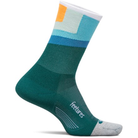 Feetures Elite Light Cushion Mini Crew Socks Blue L