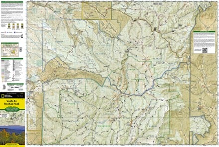 National Geographic Santa Fe and Truchas Peak Topographic Map 1