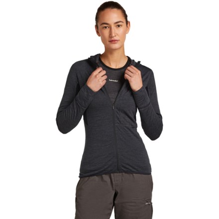 Icebreaker Merino Blend 200 RealFleece Descender Long-Sleeve Zip Hoodie - Women's 1