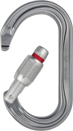 Petzl OK Oval Screwgate Locking Carabiner Detail view (Gray)