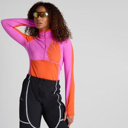 SENIQ Joytrek Grid Fleece Zip-Neck Pullover - Women's 0